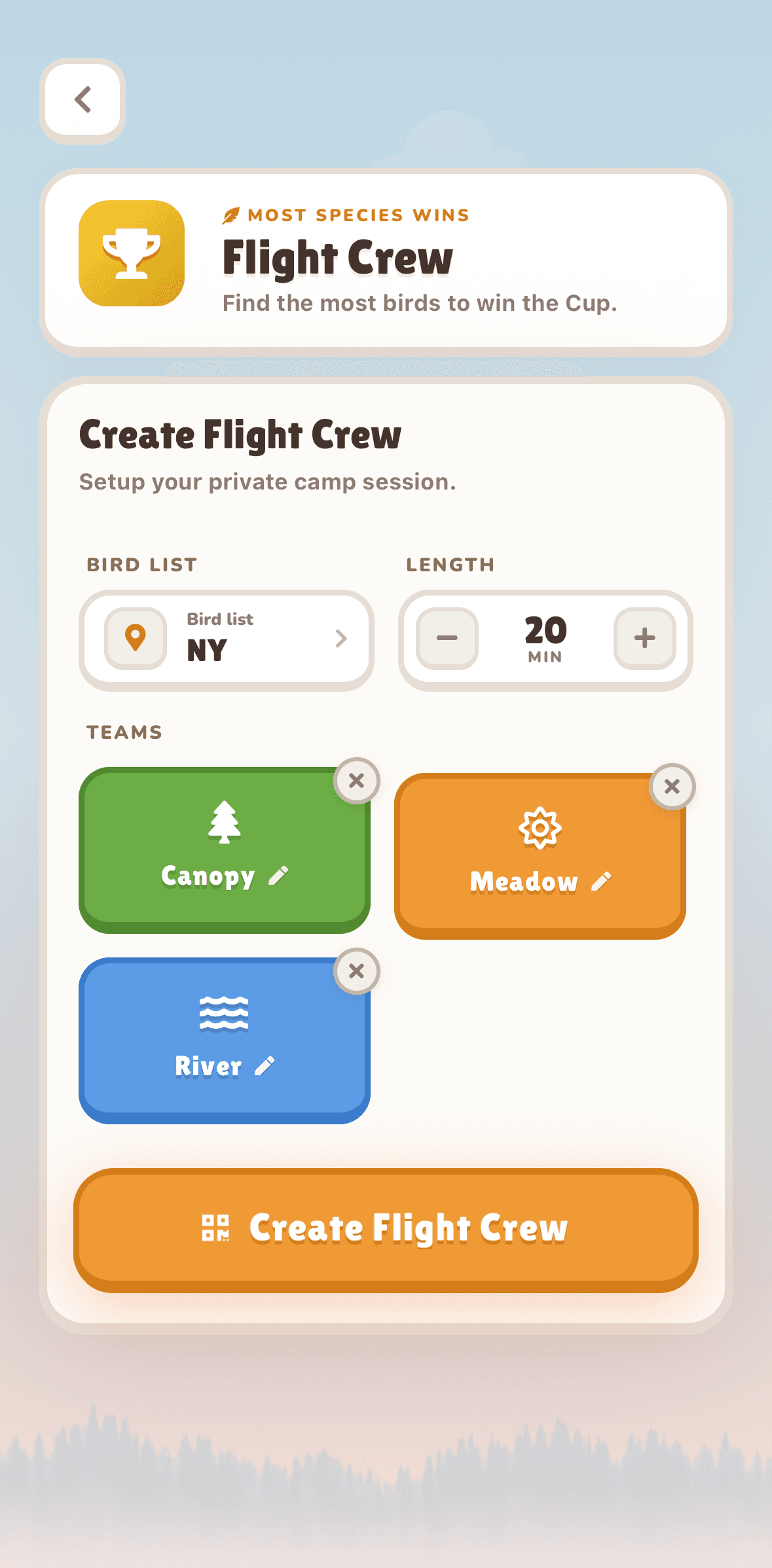 An instructor sets up a private crew
