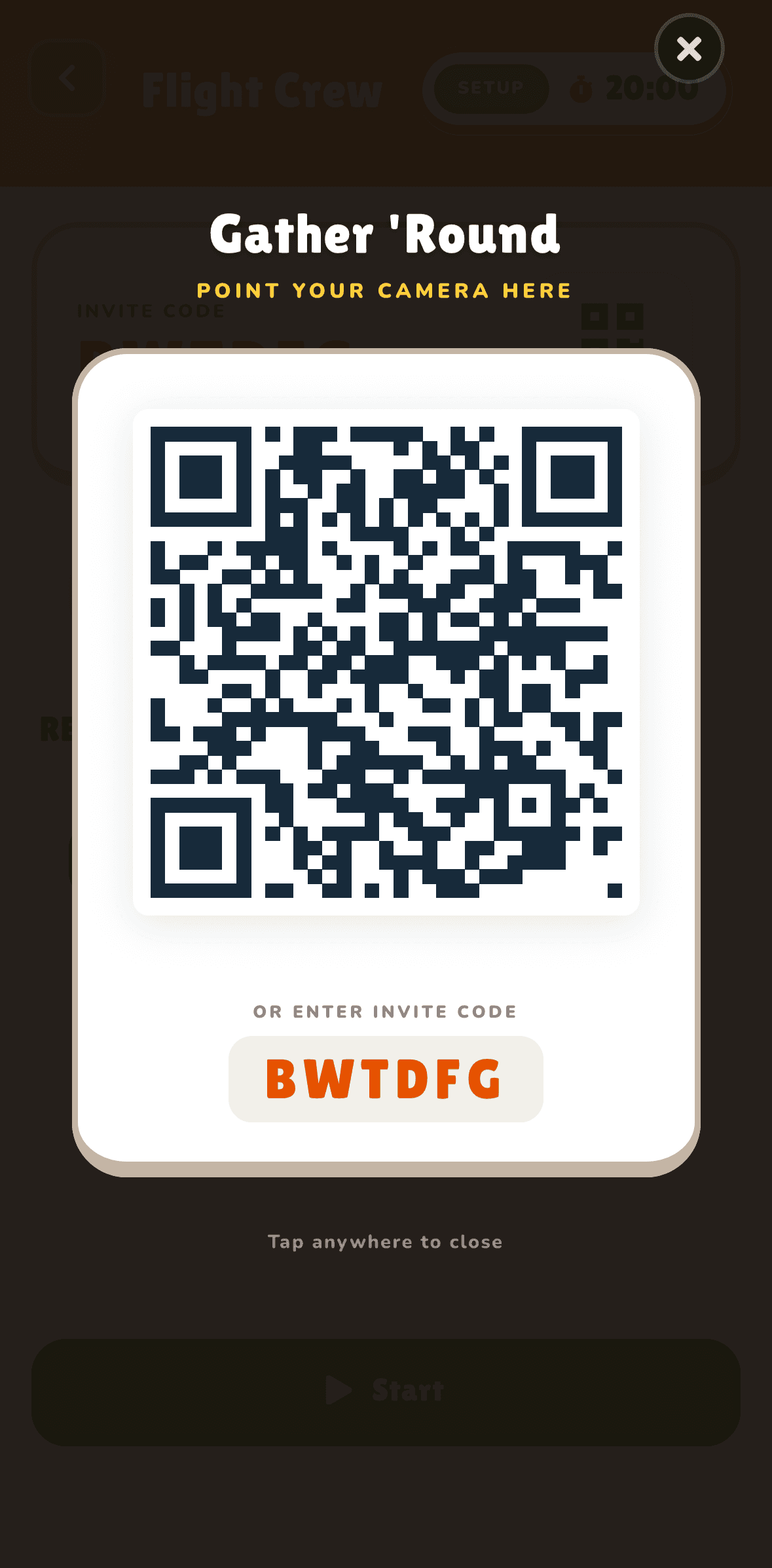 Campers join by scanning a private QR code
